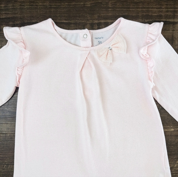 Carter's Pink Bow Tee Shirt - Picture 3 of 8